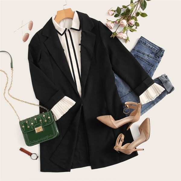 Long Sleeve Longline Blazer - Image 2