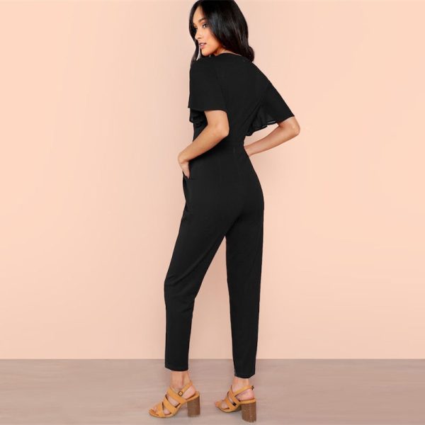 Flutter Sleeve High Waist Jumpsuit - Image 2