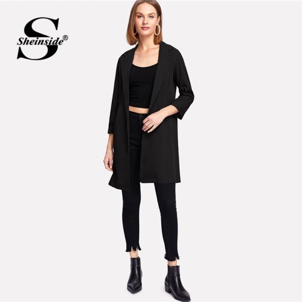 Long Sleeve Longline Blazer - Image 5