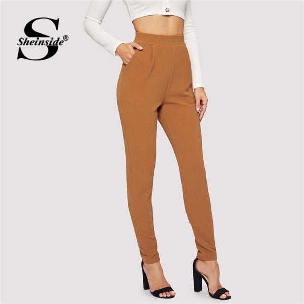 Pocket Patched Peg Leg Textured Pants - Image 2