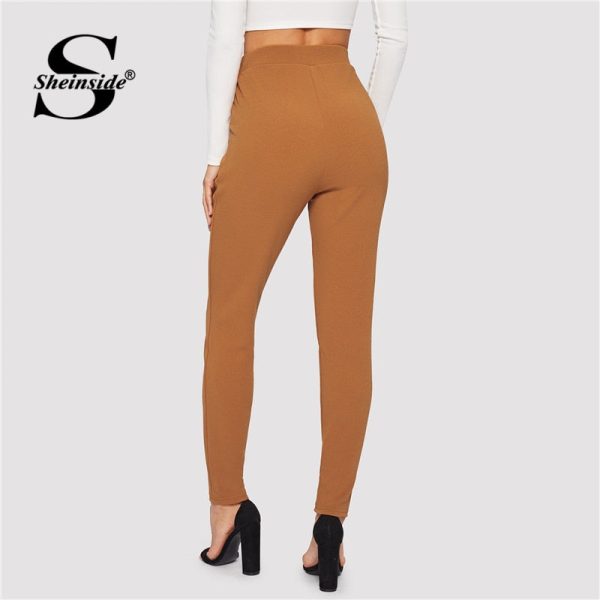 Pocket Patched Peg Leg Textured Pants - Image 4