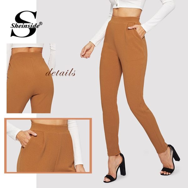 Pocket Patched Peg Leg Textured Pants - Image 3