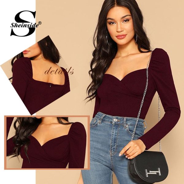 Elegant Puff Sleeve Zip Back Blouse - Image 7